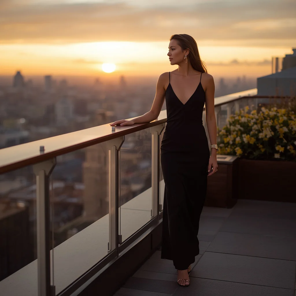 Latest Western Dresses in Fashion: Sophisticated Black Maxi Dress | secret ai prompt