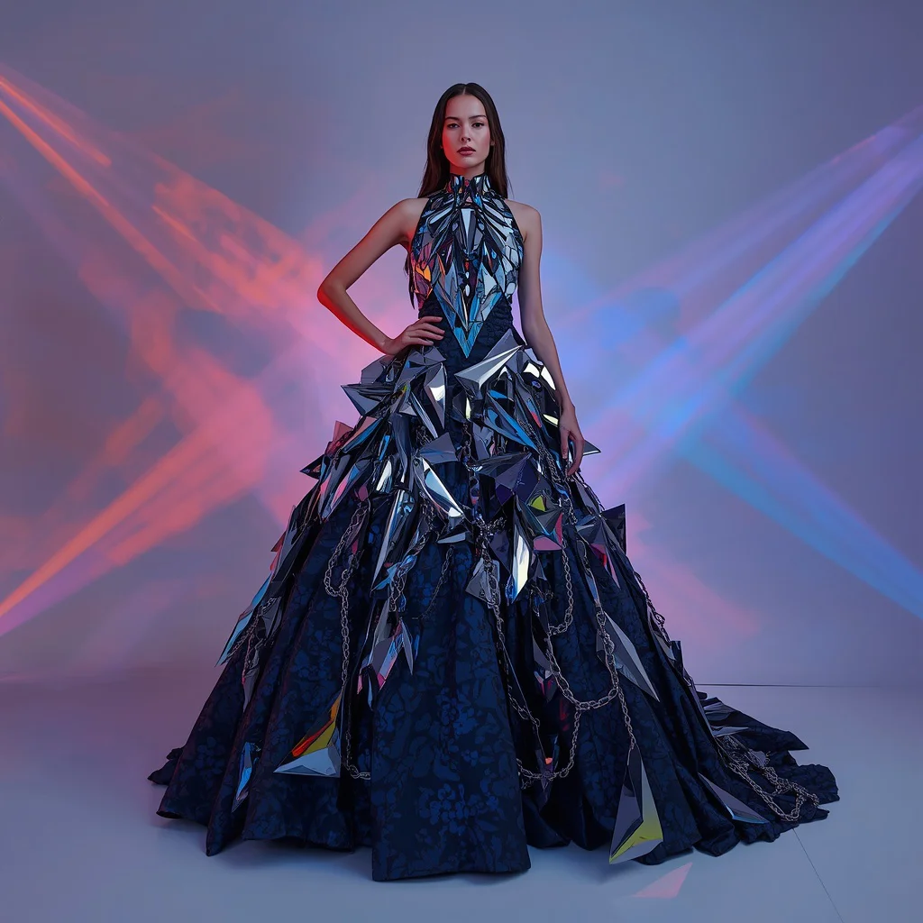 Latest Western Dresses In Fashion With Holographic Shards | Unique High-impact Model