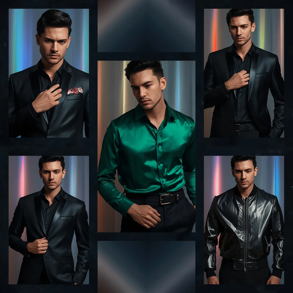 Prism Light Panels For Modern Leather Silk Fusion | Prompt seen trending boy AI photo