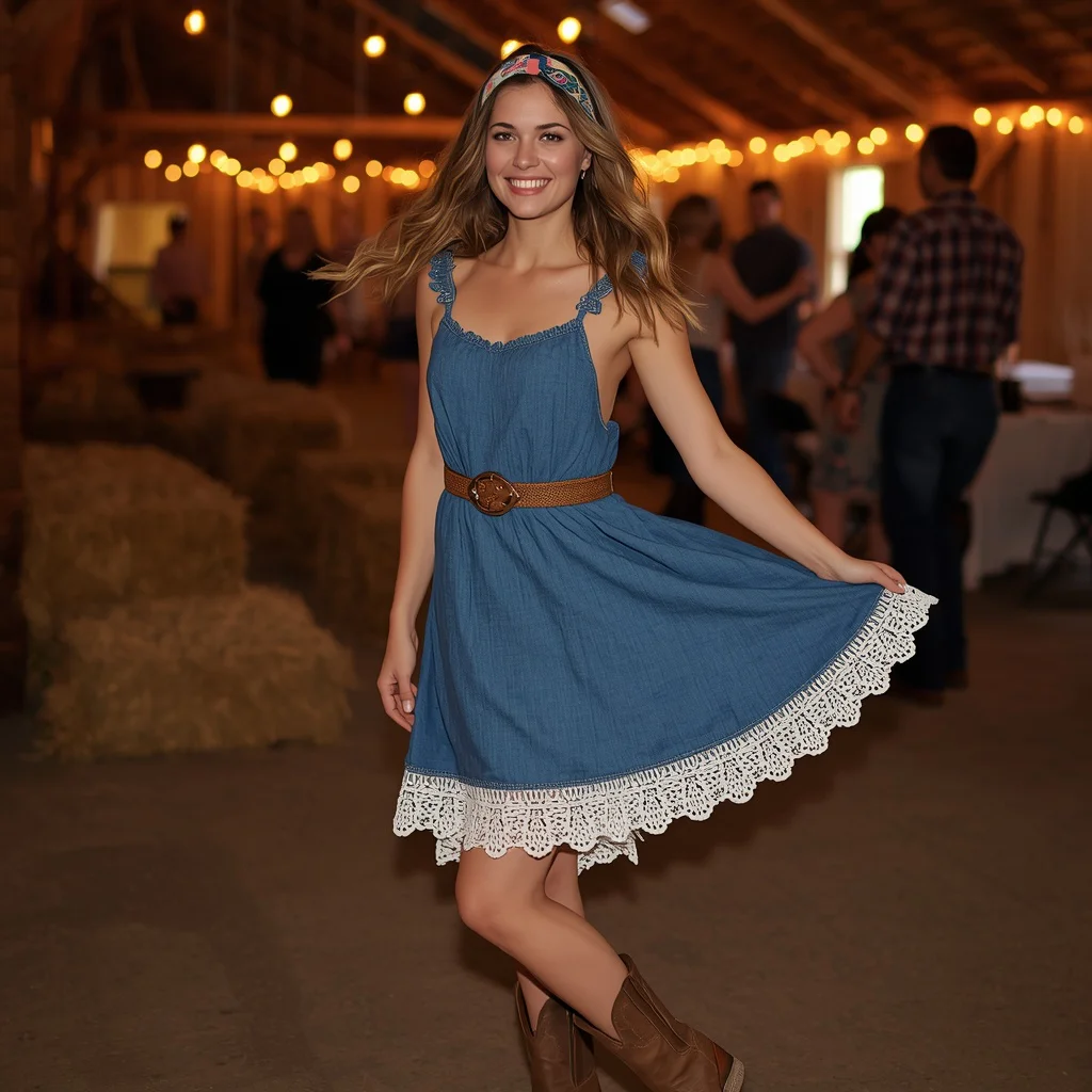 Rustic Chic Western Outfit for a Cozy Barn Dance | pre wedding ai prompt