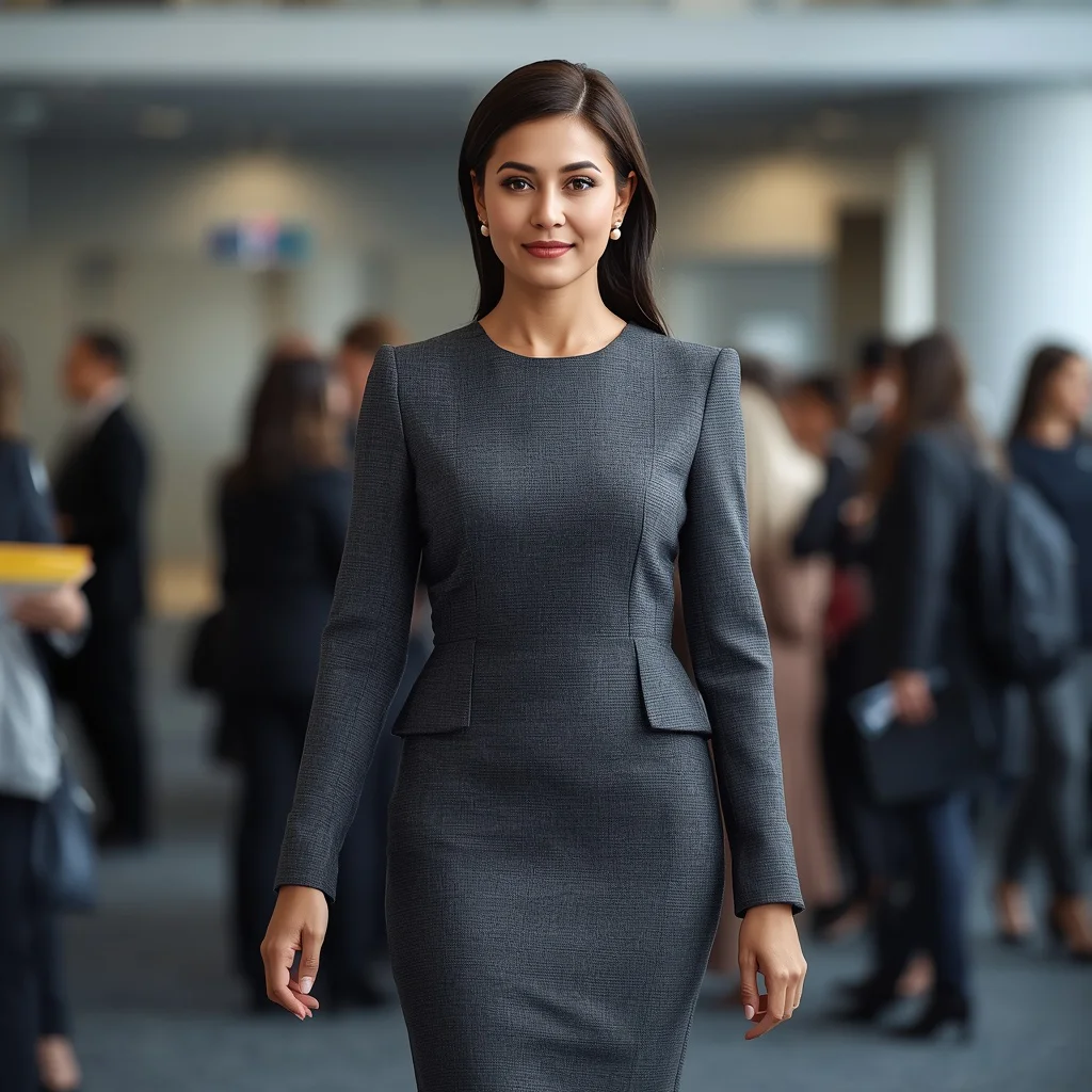 Sophisticated Sheath Dress for a Professional Conference | Prompt seen Girls AI photo editing