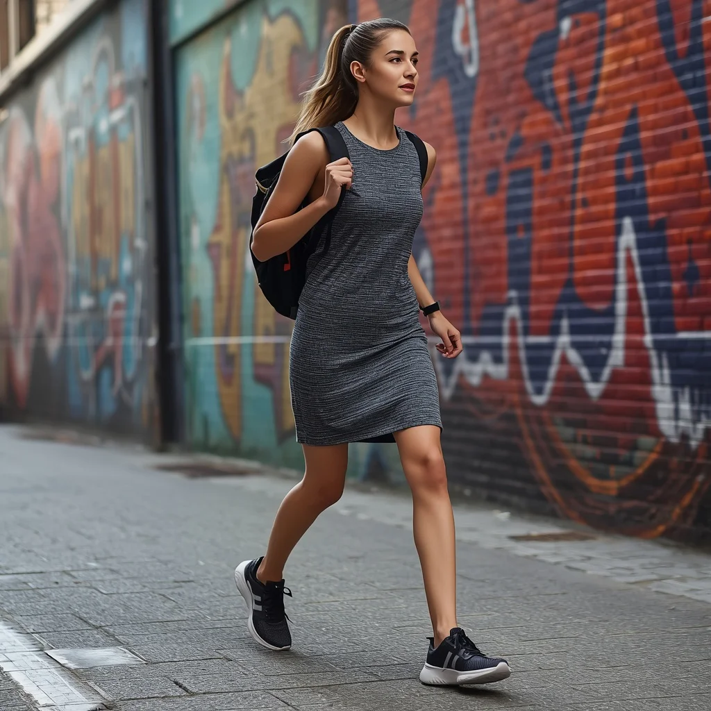 Sporty Athleisure Dress for an Urban Exploration | Happy ai prompt
