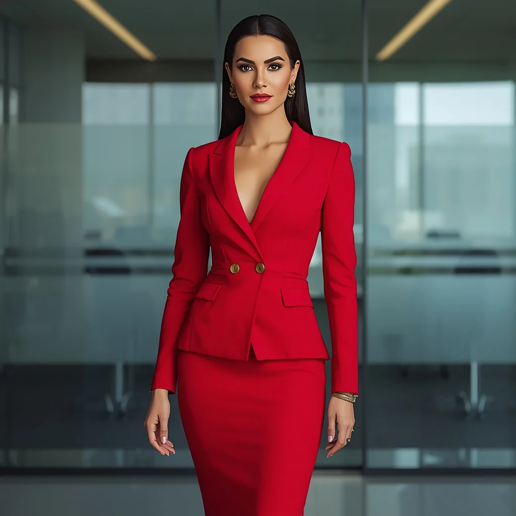 Western Dresses for Party: Bold Red Power Dress for Gala | secret ai prompt